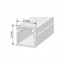 Кабель-канал белый в г/к 12х12 мм (242м/уп) Промрукав