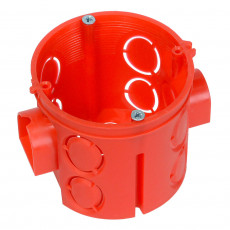 Коробка установочная углубленная 80-0510С безгалогенная (HF) 68х62 с саморезами(140шт/кор) Промрукав