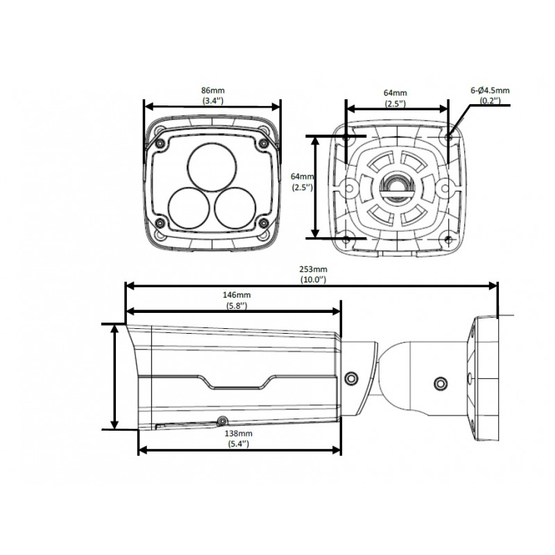 IPC2222SR5-UPF40-B - 2 Мп цилиндрическая компактная уличная камера ...